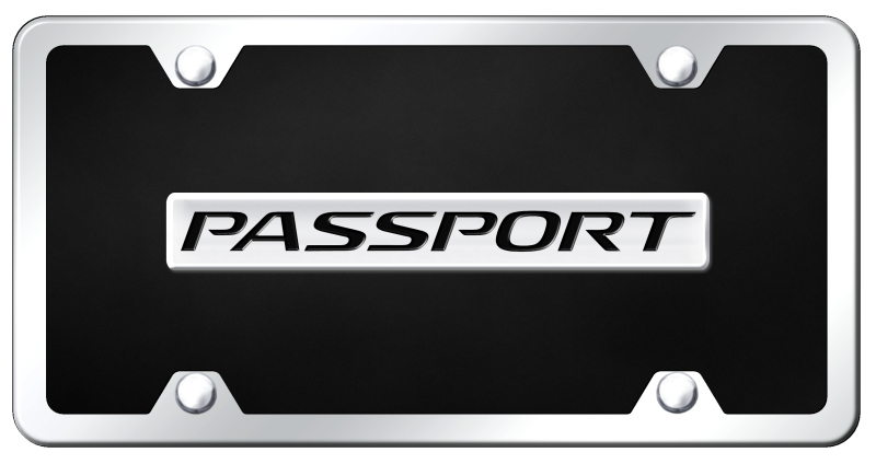 Passport Name Acrylic Kit - Chrome on Black