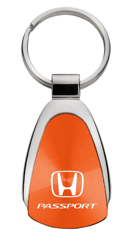 Passport Teardrop Key Fob - Orange