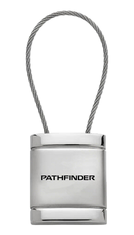 Pathfinder Satin-Chrome Cable Key Fob - Silver