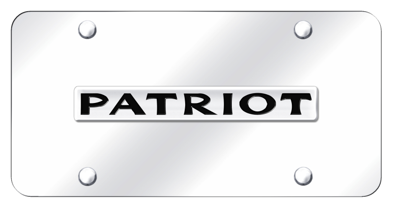 Patriot Name License Plate - Chrome on Mirrored