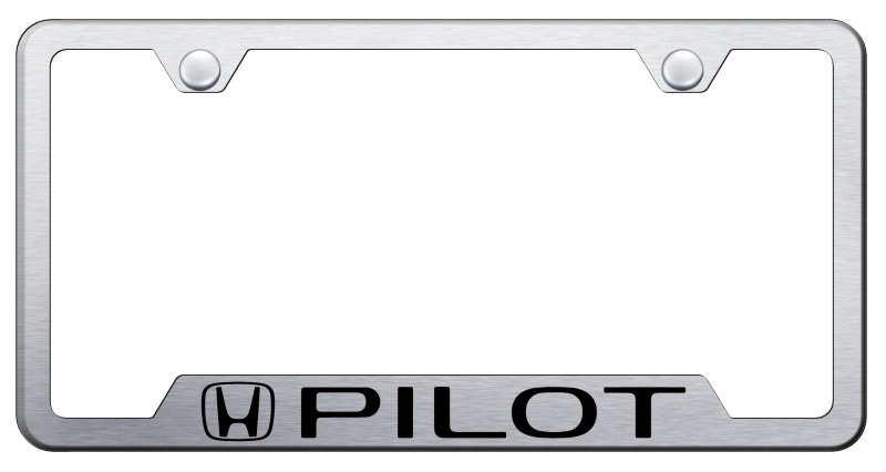 Pilot Laser Etched Brushed Stainless Steel Cut-Out Frame
