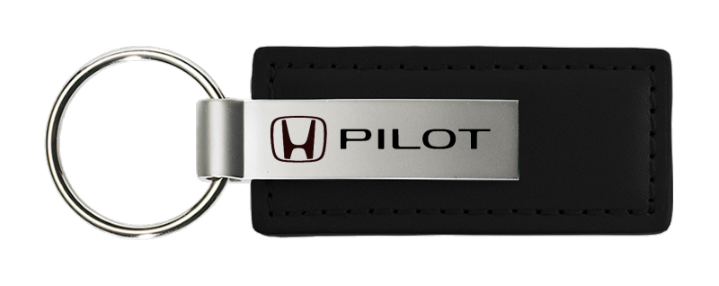 Pilot Leather Key Fob - Black