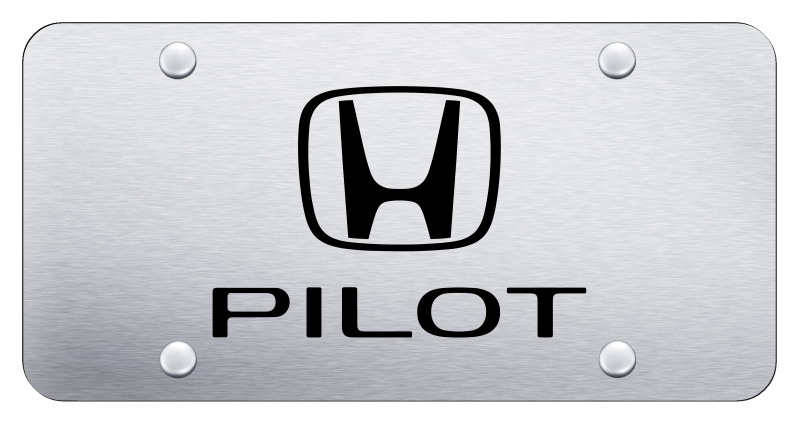 Pilot License Plate - Laser Etched Brushed