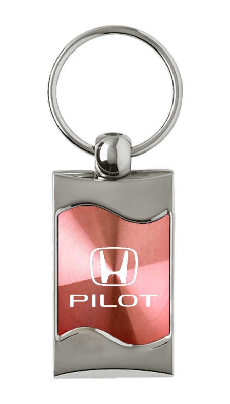 Pilot Rectangular Wave Key Fob - Pink