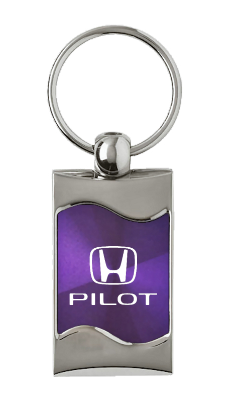 Pilot Rectangular Wave Key Fob - Purple
