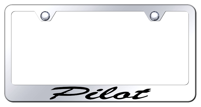 Pilot Script Stainless Steel Frame - Laser Etched Mirrored