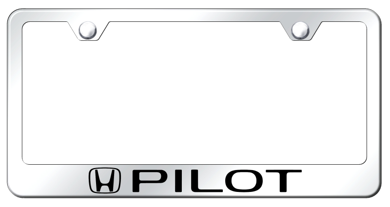 Honda Pilot Laser Etched Stainless Steel License Plate Frame - Finish:Mirror