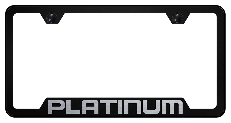 Platinum Laser Etched Stainless Steel Cut-Out Frame - Finish:Black