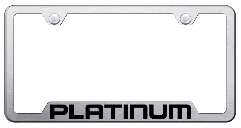 Platinum Laser Etched Stainless Steel Cut-Out Frame - Finish:Brushed