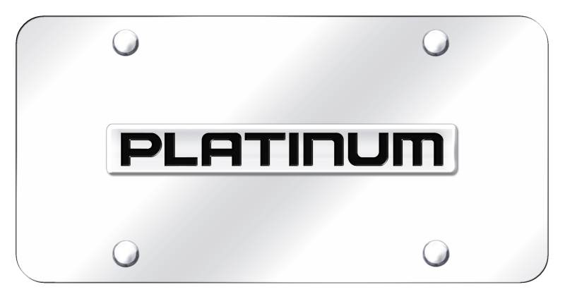 Platinum Name License Plate - Chrome on Mirrored