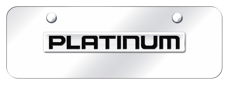 Platinum Name Mini Plate - Chrome on Mirrored