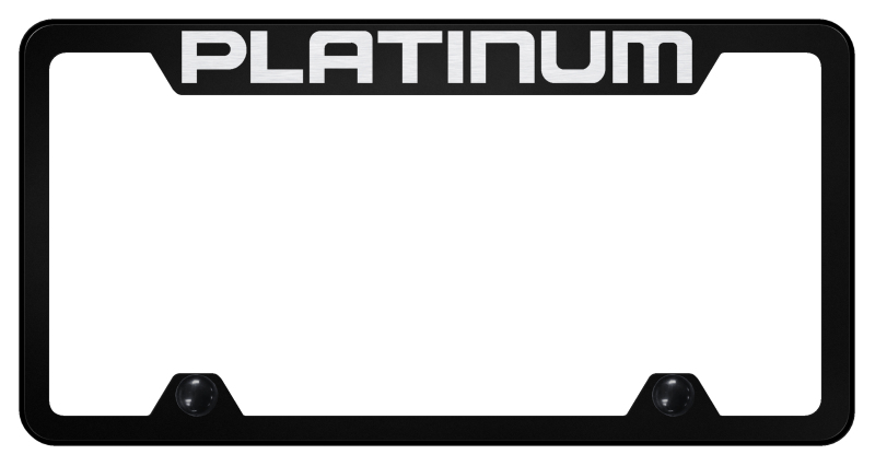 Platinum Steel Truck Cut-Out Frame - Laser Etched Black