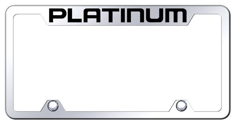 Platinum Steel Truck Cut-Out Frame - Laser Etched Mirrored