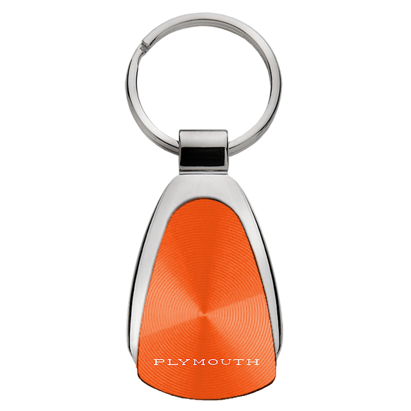 Plymouth Classic Teardrop Key Fob - Orange