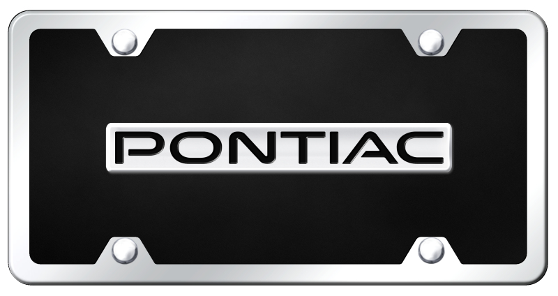 Pontiac Name Acrylic Kit - Chrome on Black