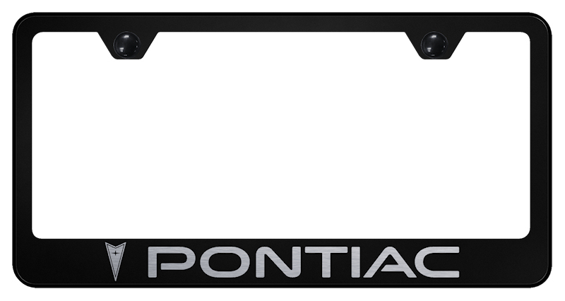 Pontiac Stainless Steel Frame - Laser Etched Black