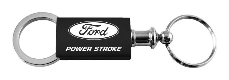 Powerstroke Anodized Aluminum Valet Key Fob - Black