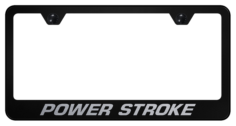 Powerstroke Stainless Steel Frame - Laser Etched Black