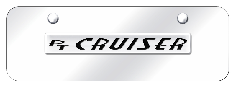 PT Cruiser Name Mini Plate - Chrome on Mirrored