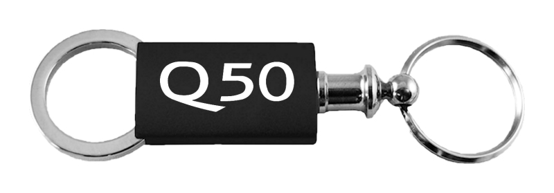 Q50 Anodized Aluminum Valet Key Fob - Black