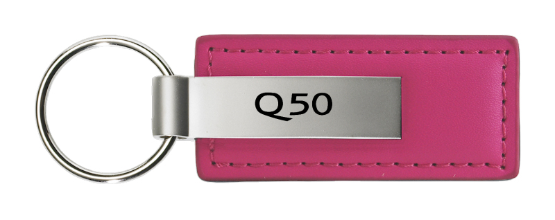 Q50 Leather Key Fob - Pink