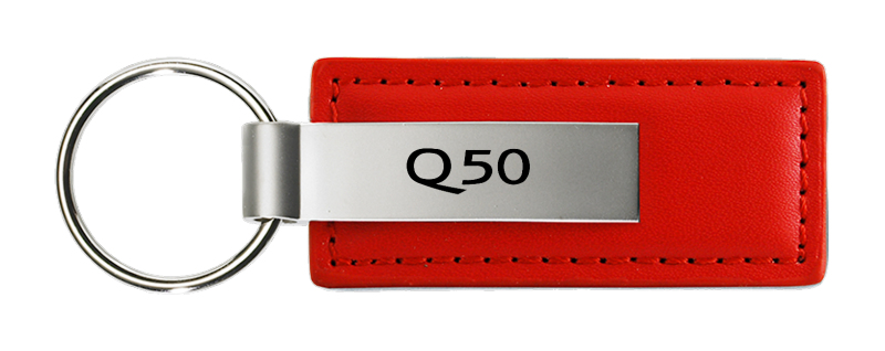 Q50 Leather Key Fob - Red