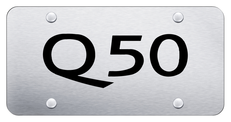Q50 License Plate - Laser Etched Brushed