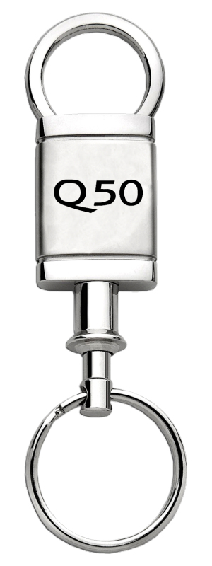 Q50 Satin-Chrome Valet Key Fob - Silver