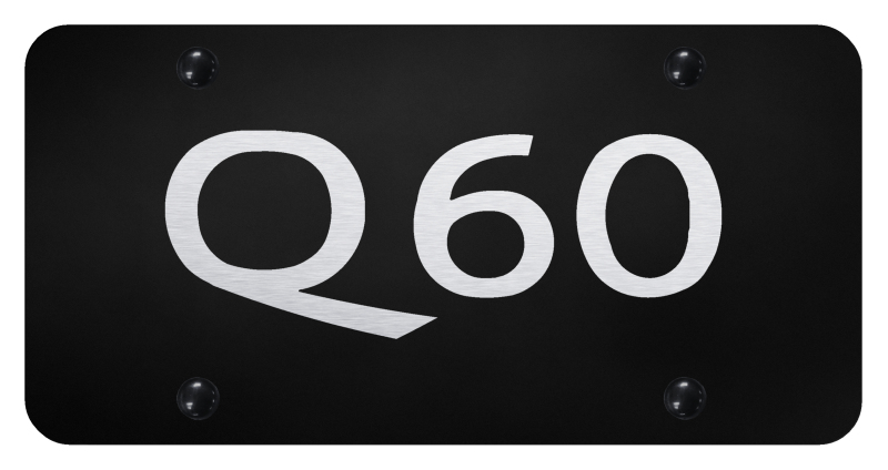Q60 License Plate - Laser Etched Black