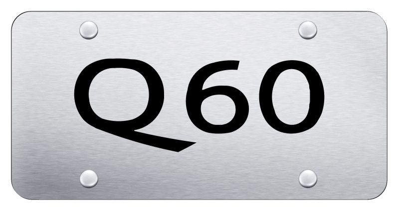 Q60 License Plate - Laser Etched Brushed