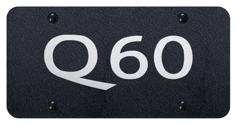 Q60 License Plate - Laser Etched Rugged Black