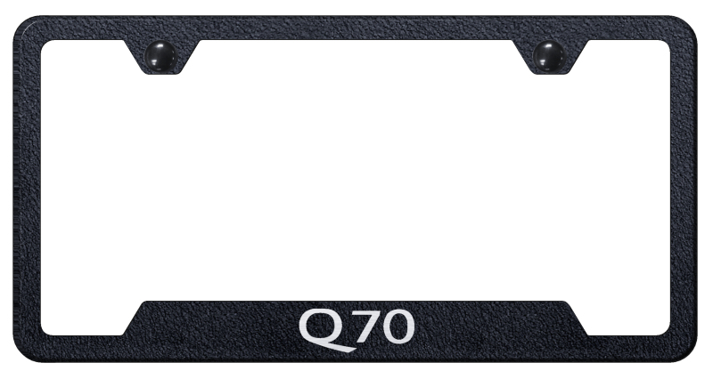 Q70 Cut-Out Frame - Laser Etched Rugged Black