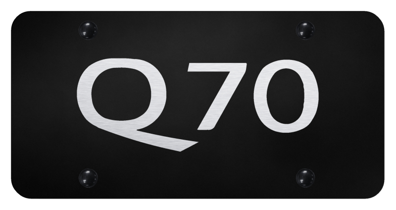 Q70 License Plate - Laser Etched Black