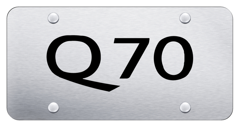Q70 License Plate - Laser Etched Brushed