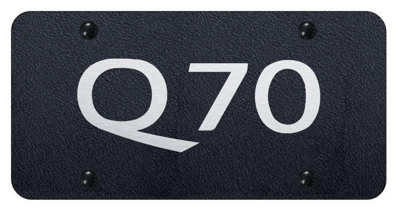Q70 License Plate - Laser Etched Rugged Black