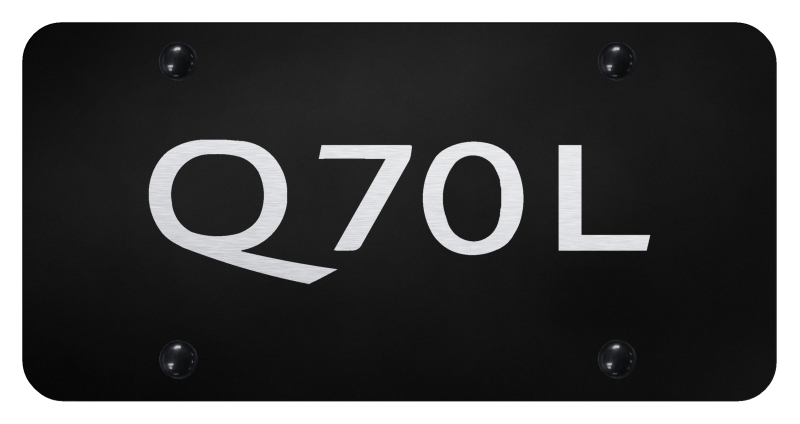 Q70L License Plate - Laser Etched Black