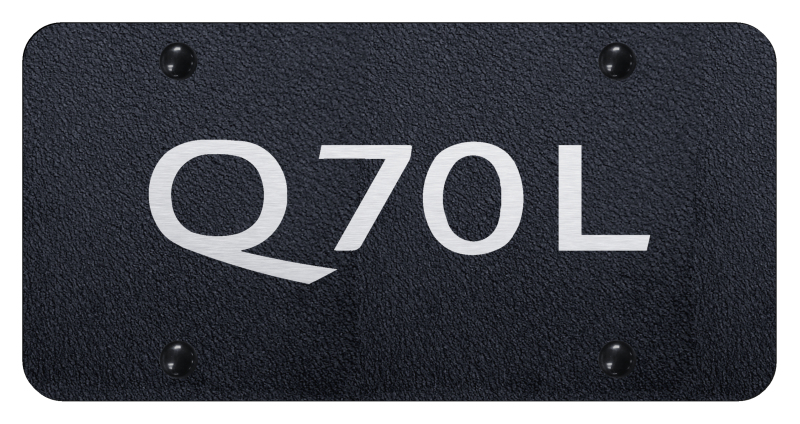Q70L License Plate - Laser Etched Rugged Black