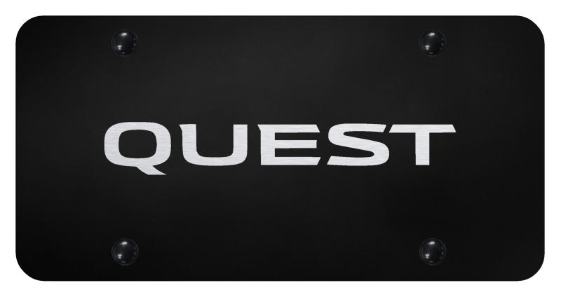 Quest License Plate - Laser Etched Black