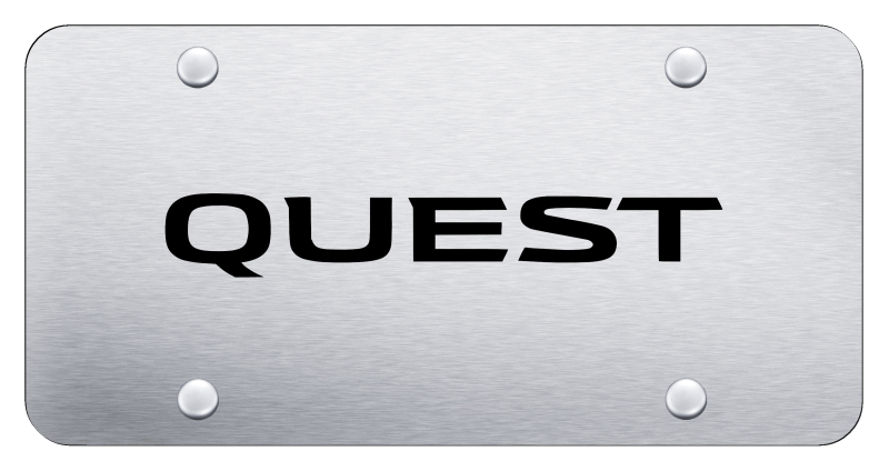 Quest License Plate - Laser Etched Brushed