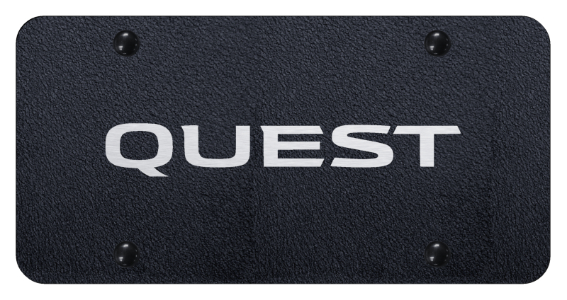 Quest License Plate - Laser Etched Rugged Black