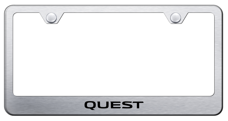 Nissan Quest Laser Etched Stainless Steel License Plate Frame - Finish:Brush