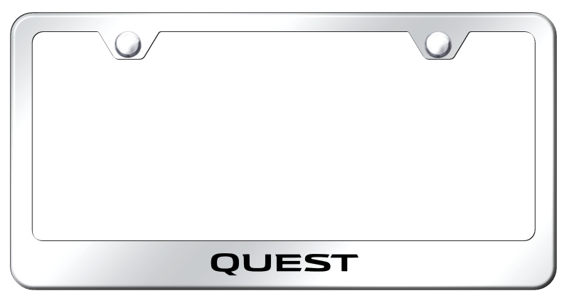 Nissan Quest Laser Etched Stainless Steel License Plate Frame - Finish:Mirror