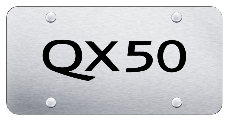 QX50 License Plate - Laser Etched Brushed