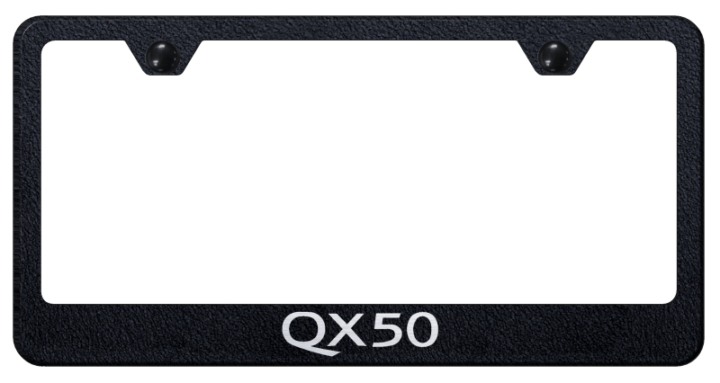 QX50 Stainless Steel Frame - Laser Etched Rugged Black