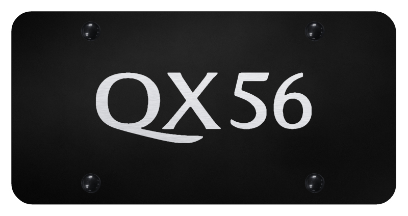 QX56 License Plate - Laser Etched Black