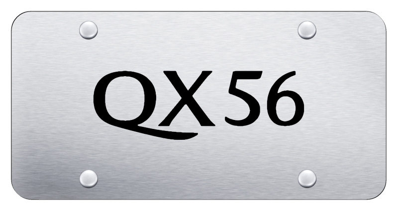QX56 License Plate - Laser Etched Brushed