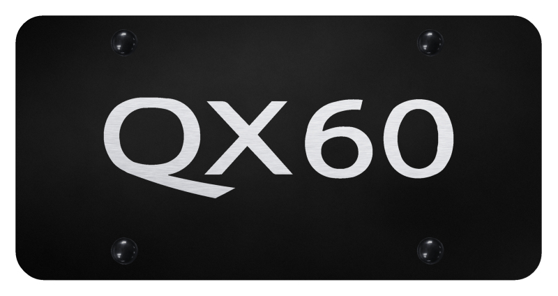 QX60 License Plate - Laser Etched Black