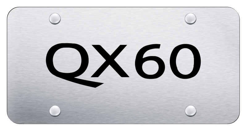 QX60 License Plate - Laser Etched Brushed