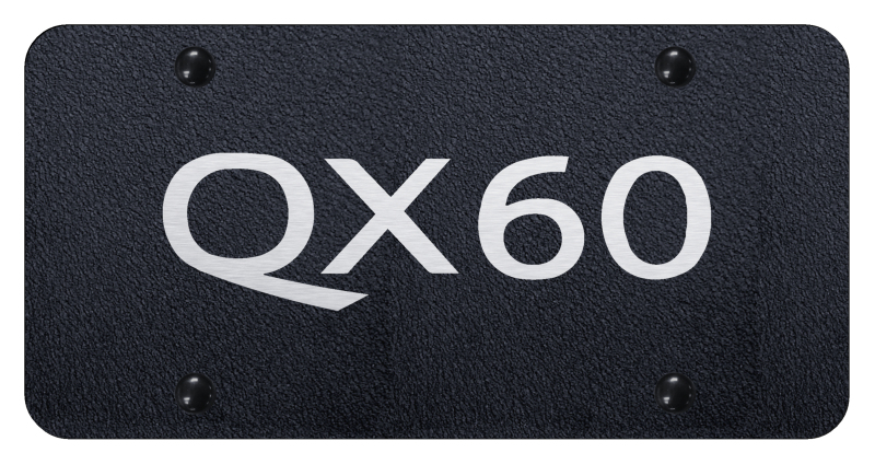 QX60 License Plate - Laser Etched Rugged Black