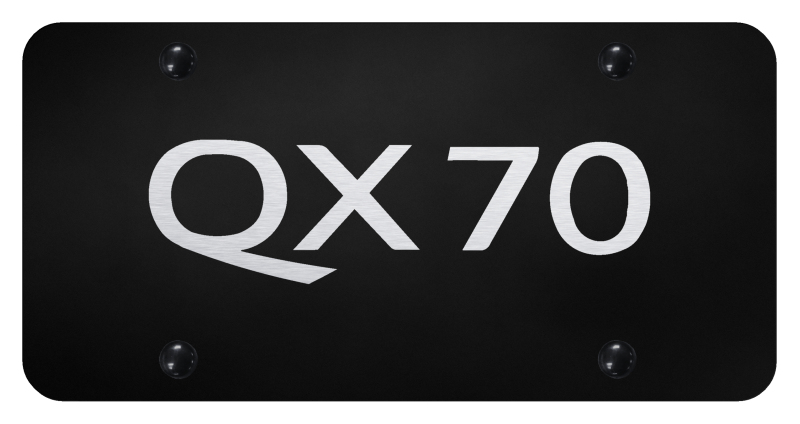 QX70 License Plate - Laser Etched Black
